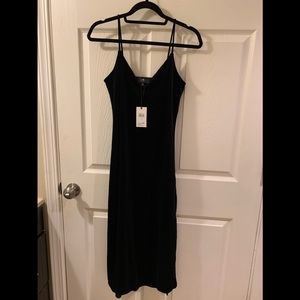 7 For All Mankind Black Velvet Maxi Dress